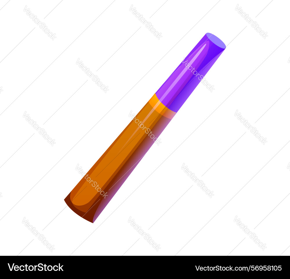 Cartoon Schrift Slash Symbol ähnelt Zirkus Baton Vektorbild