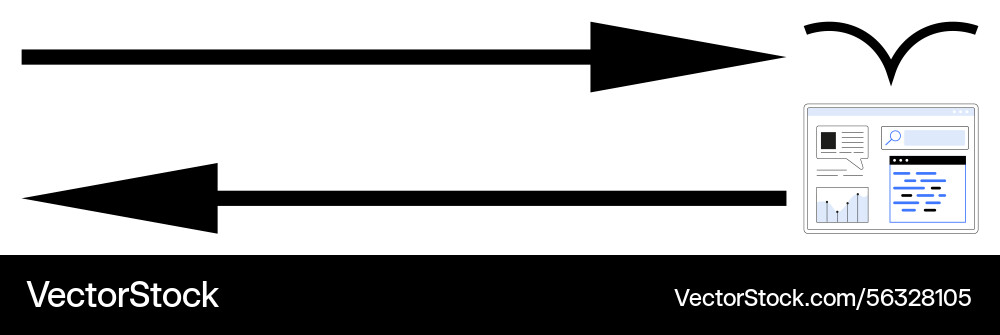Data Flow & Feedback Visualization vector image
