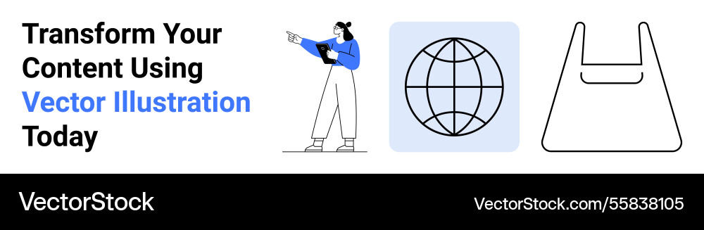Digital transformation with modern graphics Vector Image