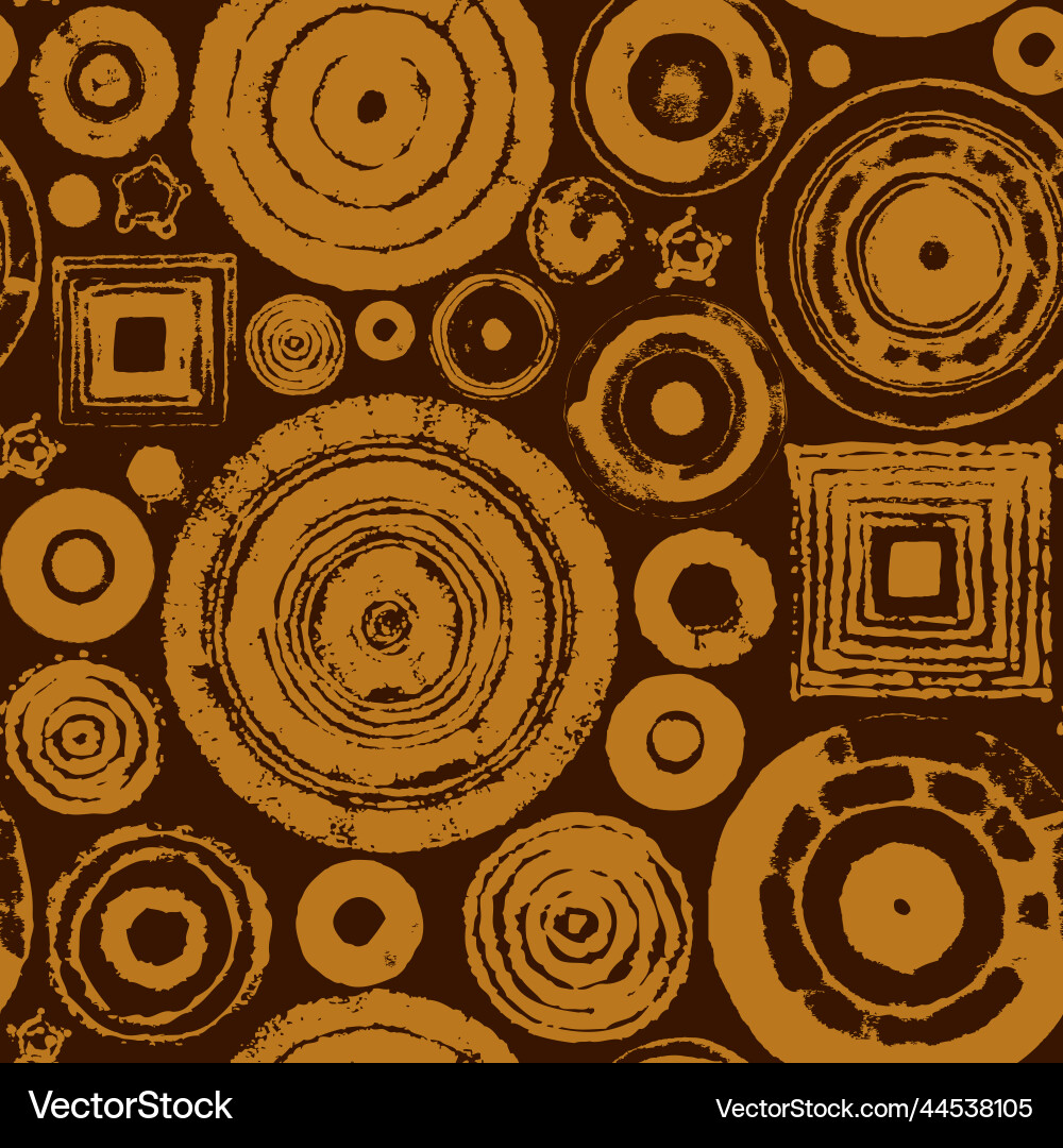 Geometric Circle and Square Pattern vector image