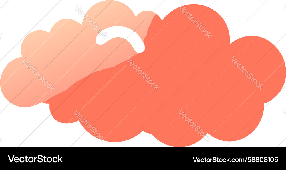 Gradient cloud formation soft atmospheric element Vector Image