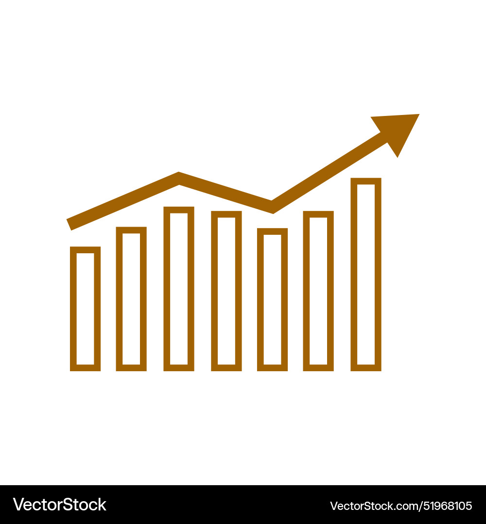 Graph chart icon growth symbol Vector Image