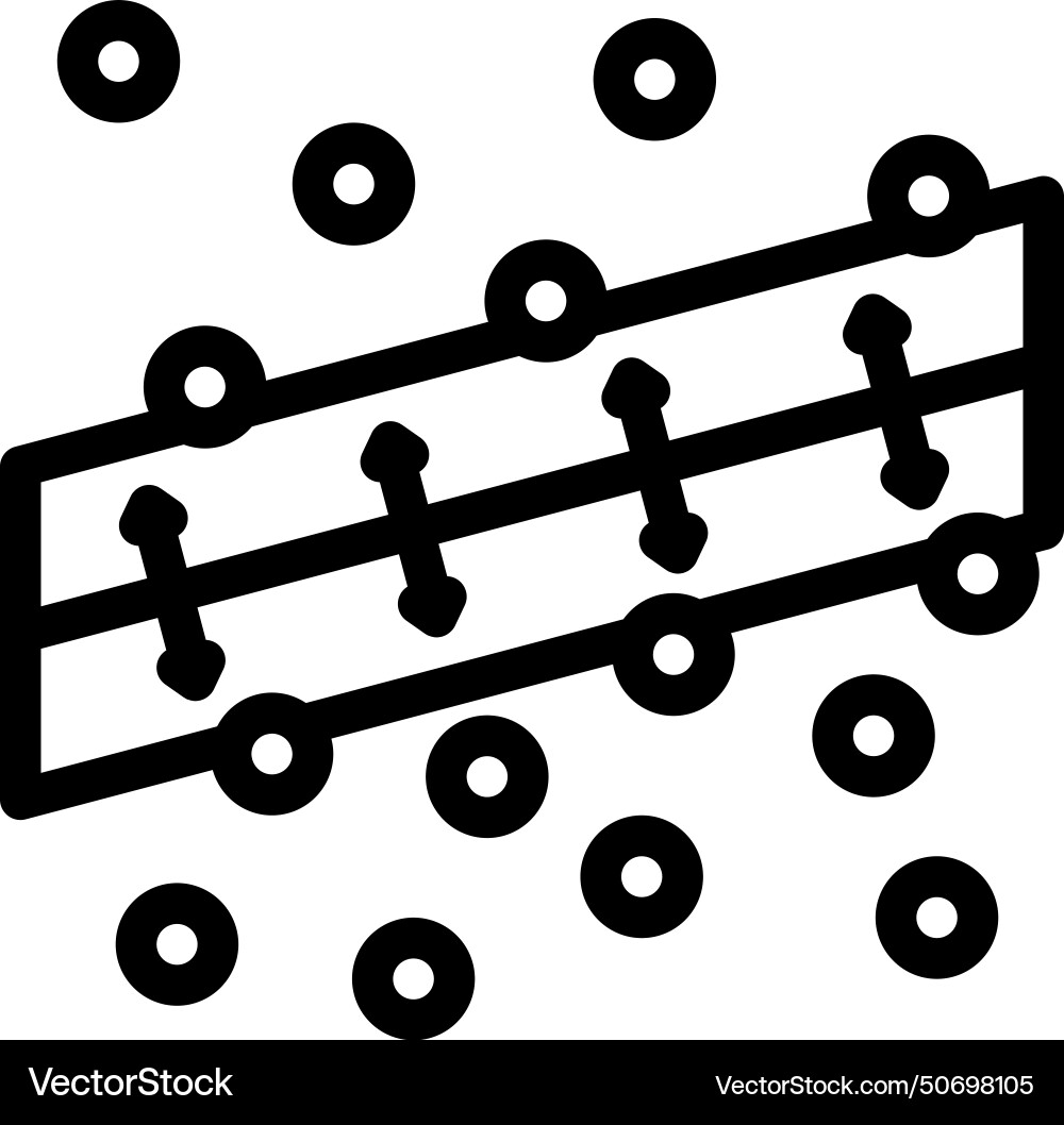 Support machine svm algorithm line icon Support machine svm algorithm line icon vector image