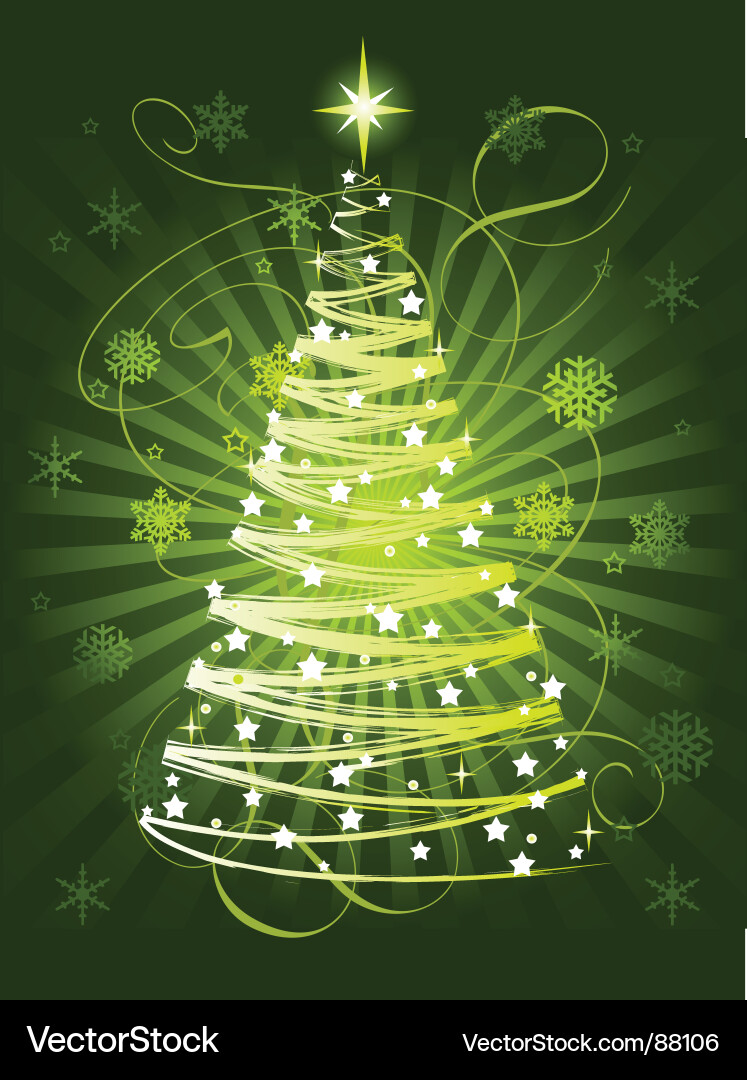 Abstract Christmas Tree Backdrop Vector Image