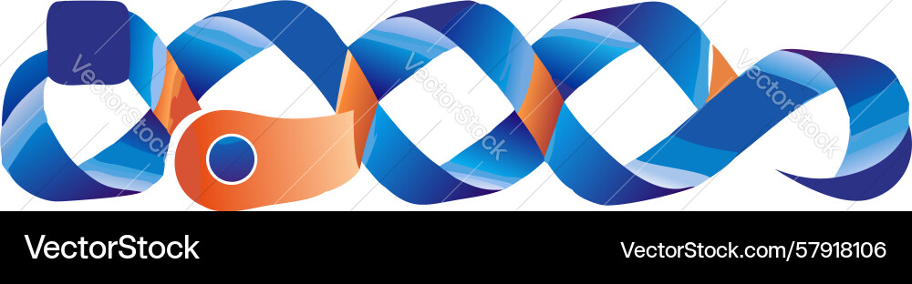 Abstract wavy ribbons dynamic flow design Vector Image