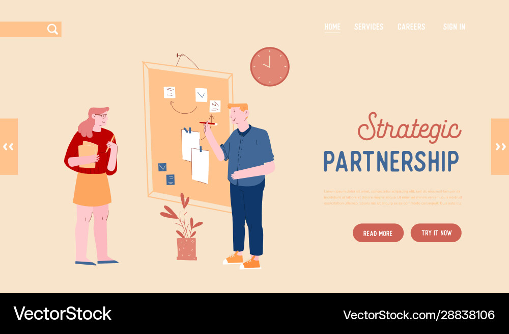 Agile development methodology website landing page Agile development methodology website landing page vector image