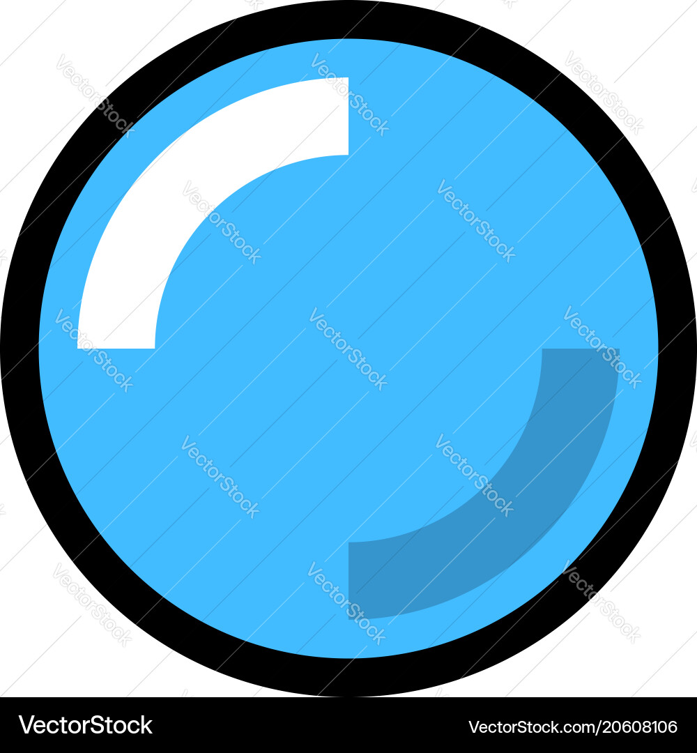 Blue blank button with glare and shadow Blue blank button with glare and shadow vector image