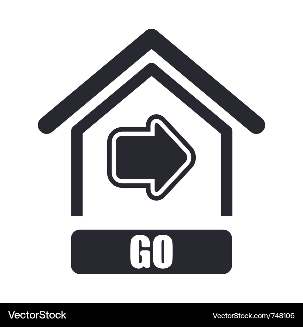 Go button icon Vector Image