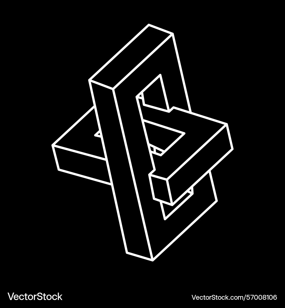 Impossible shape web design element optical Impossible shape web design element optical vector image