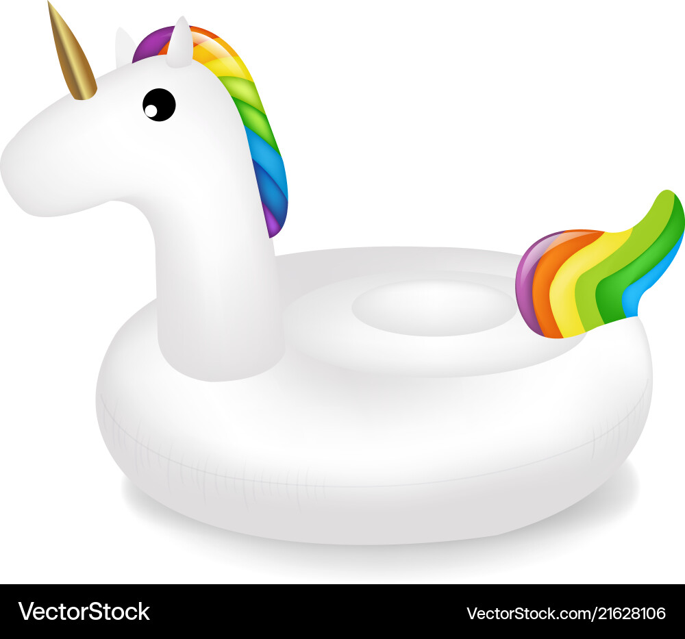 Unicorn Pool Float Ring vector image
