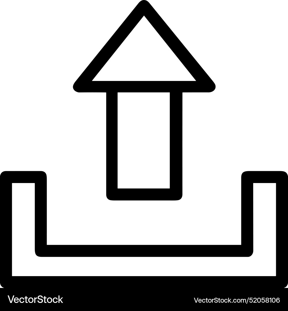 Upload outline icon symbol image Vector Image