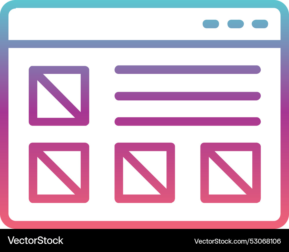 Wireframe line gradient design vector image