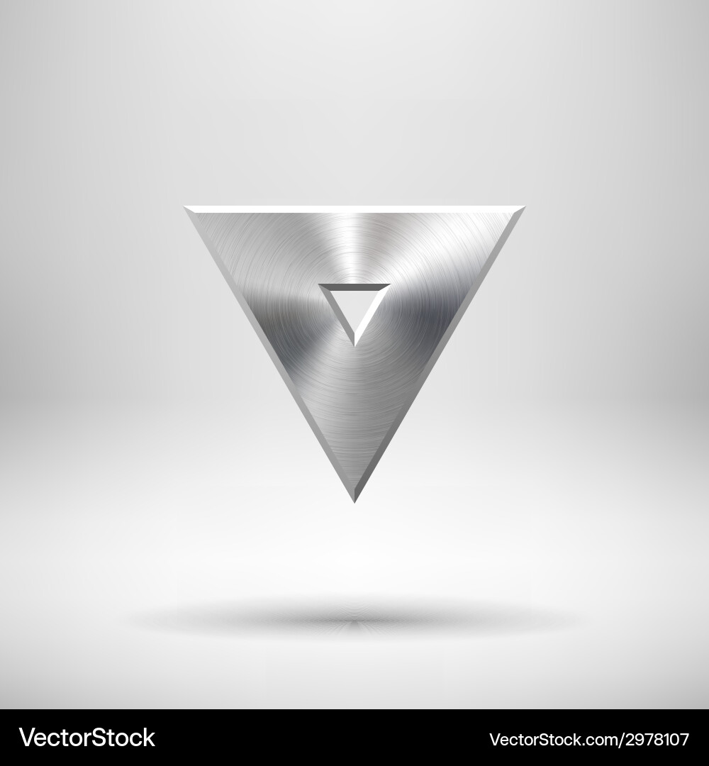 Abstract triangle button template vector image
