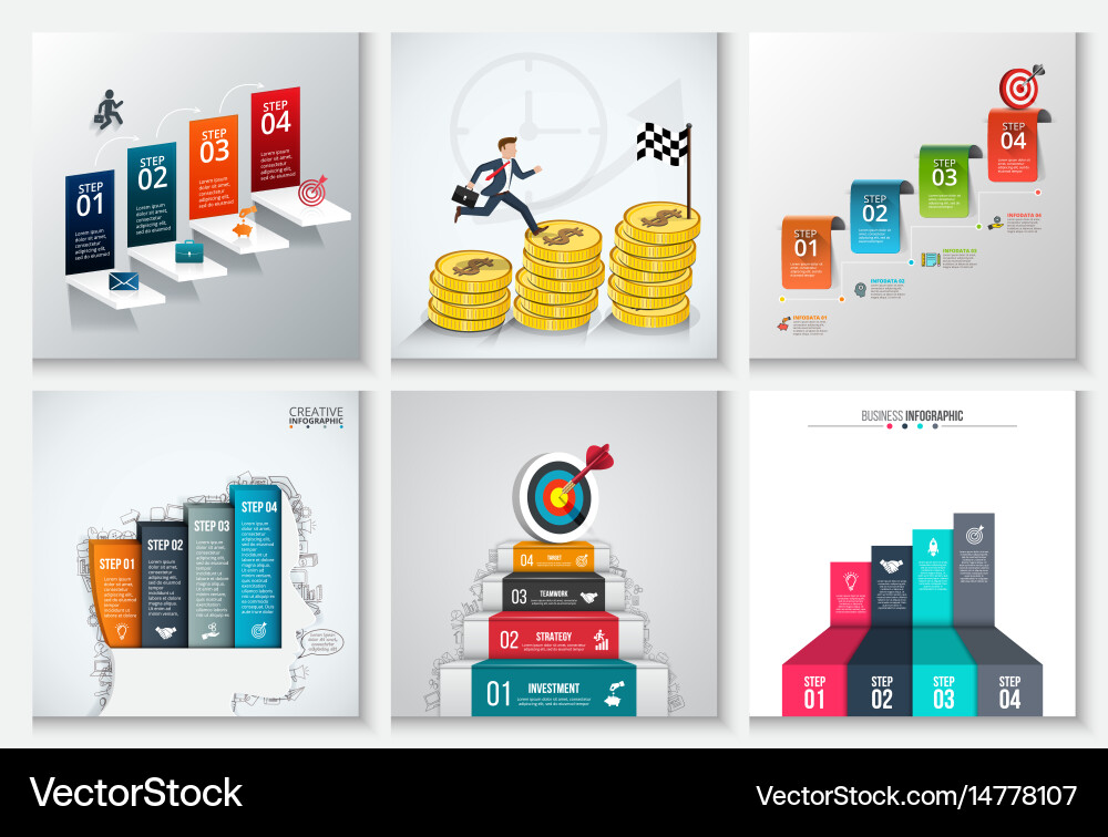 Business Steps & Fortschritt vektorbild