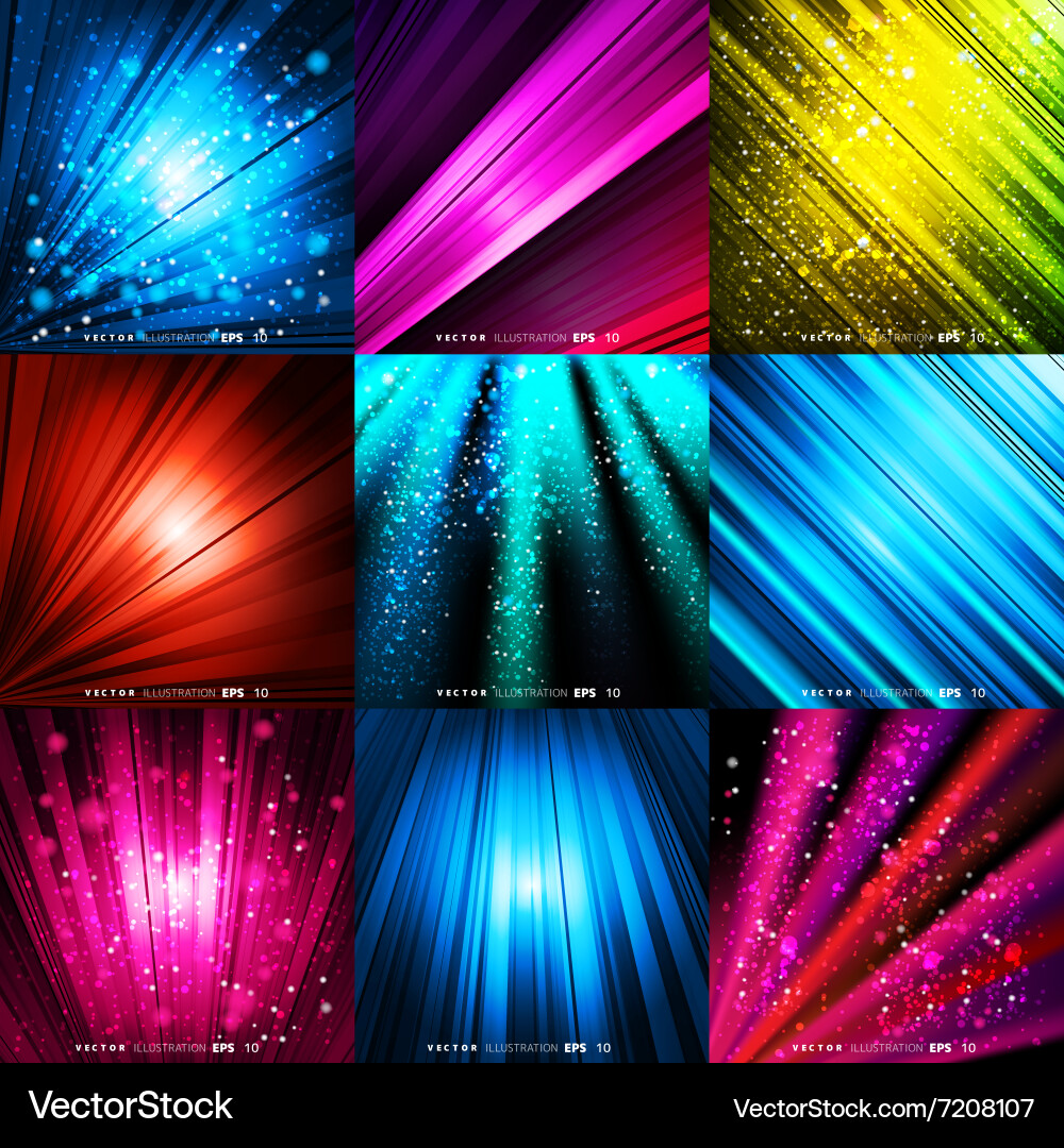 Dynamic Colored Waves and Lines Background vector image