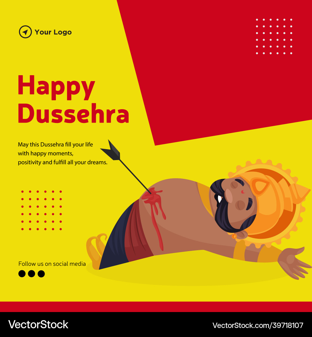 Happy dussehra festival banner design Happy dussehra festival banner design vector image