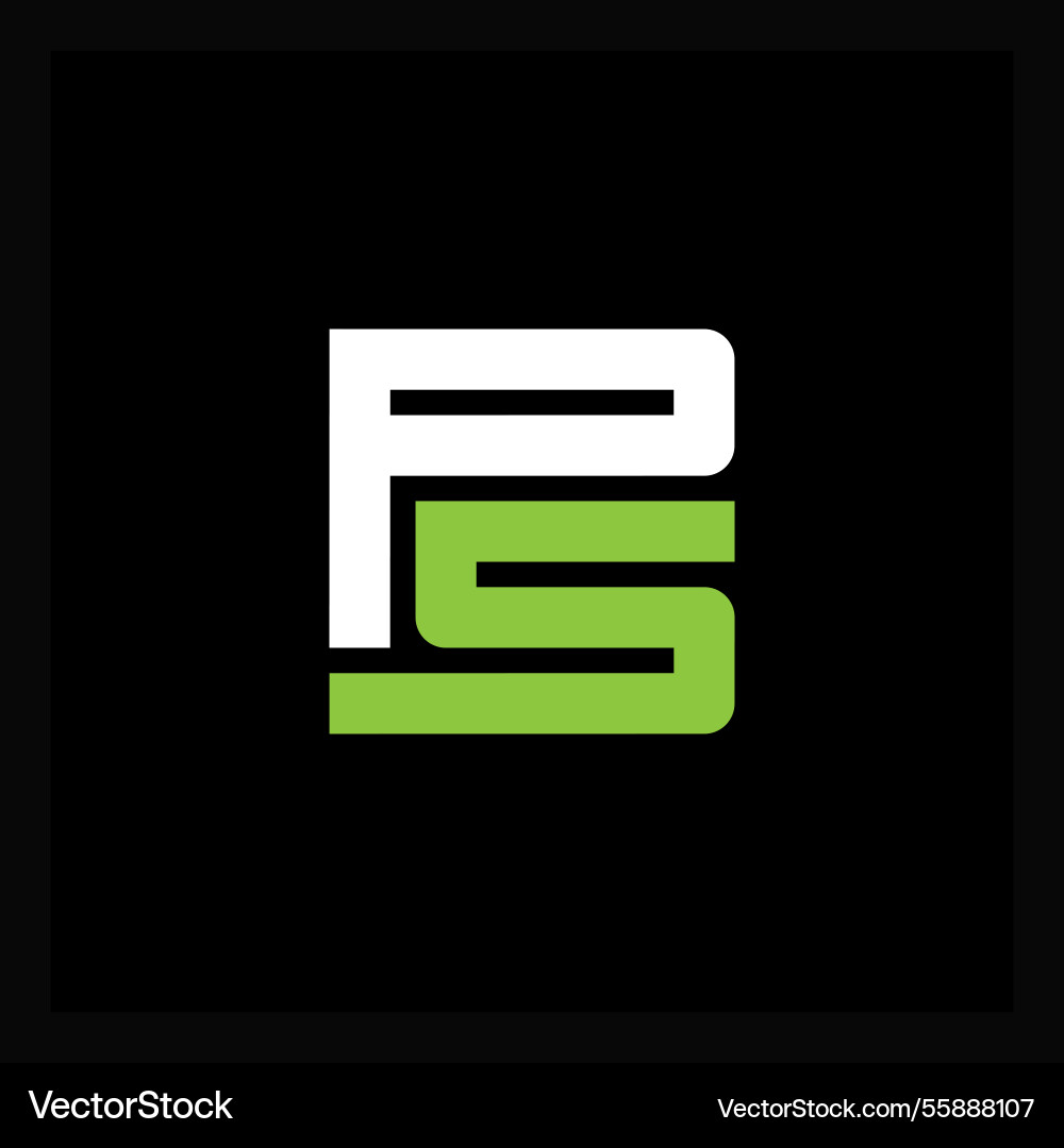P5 modernes Logo kühn weiß und grün Typografie P5 modernes Logo kühn weiß und grün Typografie vektorbild