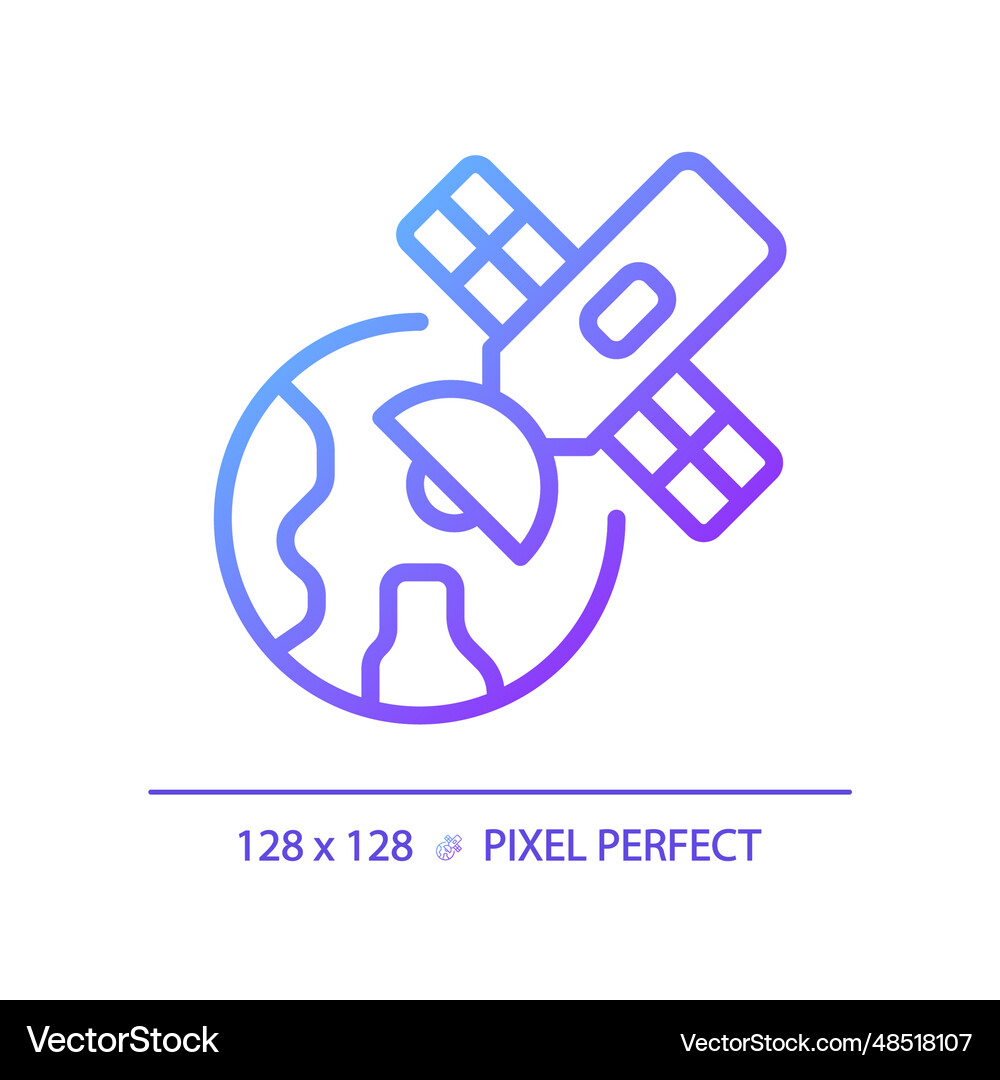 Satellite pixel perfect gradient linear icon – Royalty-Free Vector ...