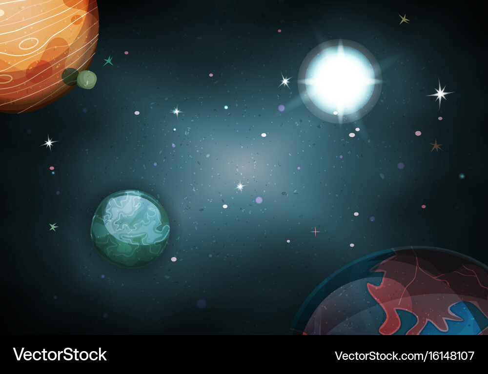 Scifi space background for ui game vector image