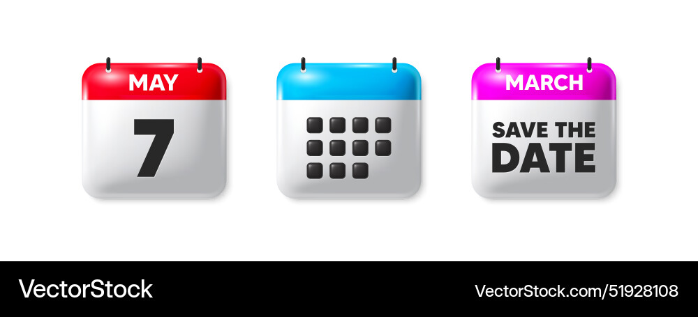 7th day of the month icon event schedule date vector image