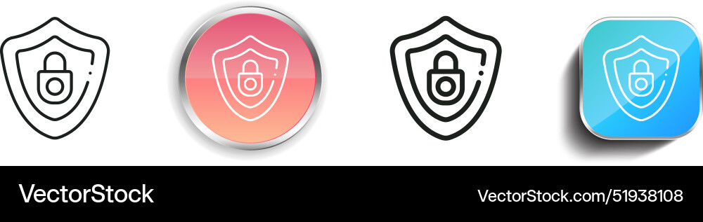 Block icon thin linear regular and button style Block icon thin linear regular and button style vector image