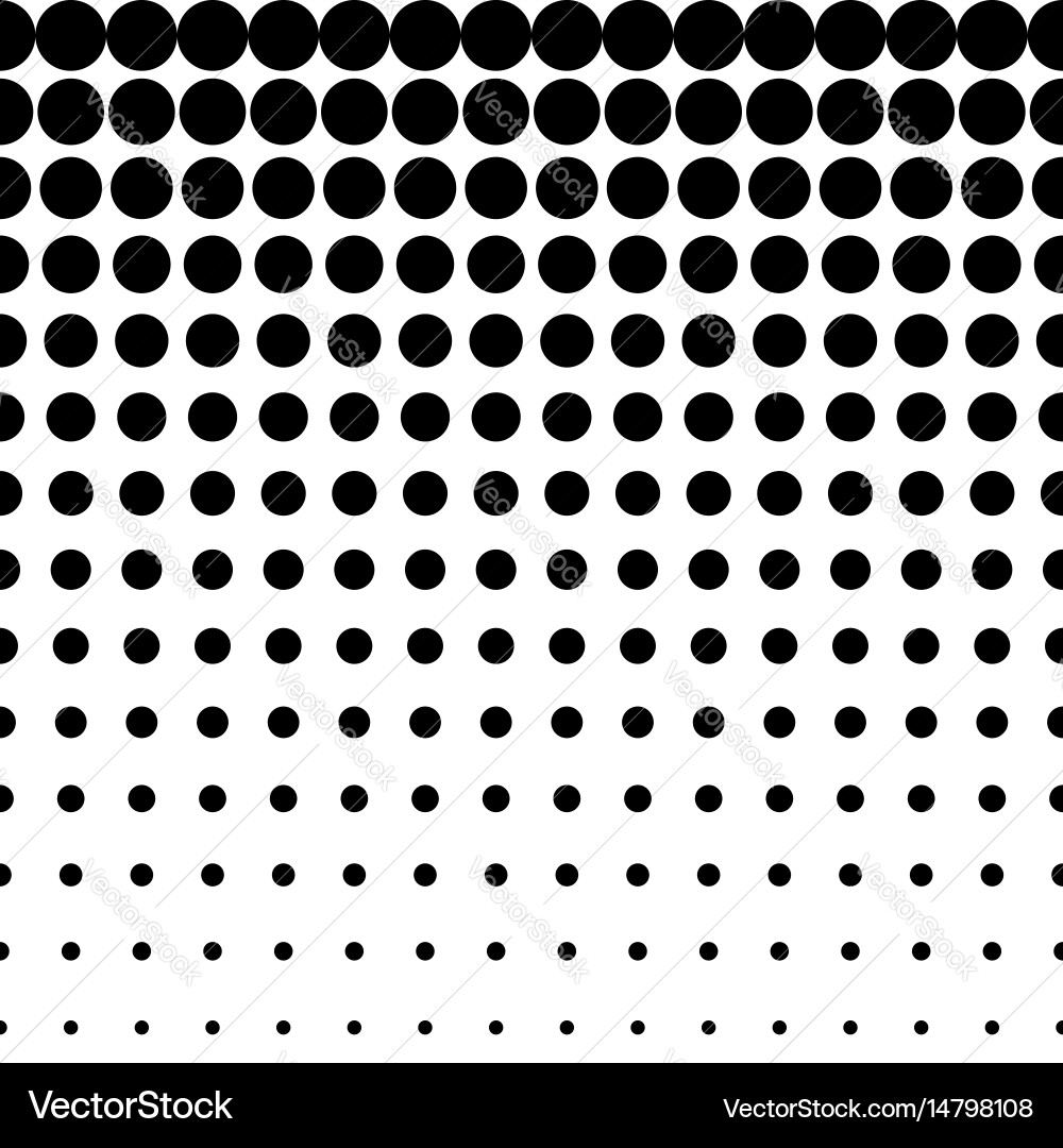 Halftone Circle Transition Pattern vector image