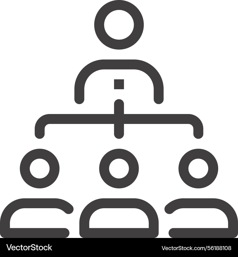 Hierarchy flat line web icon concept Hierarchy flat line web icon concept vector image
