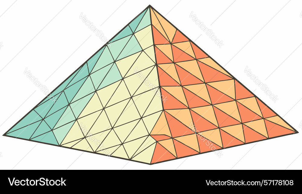 Intricate geometric pyramid pattern abstract Vector Image