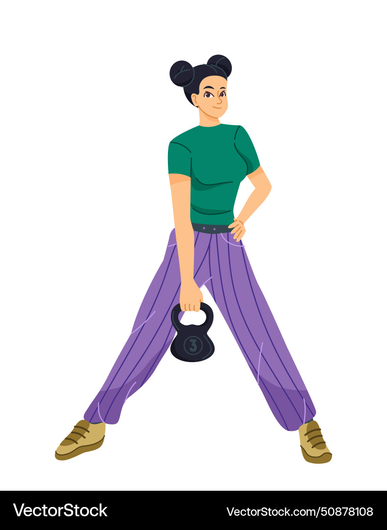 Person doing physical activity vector image