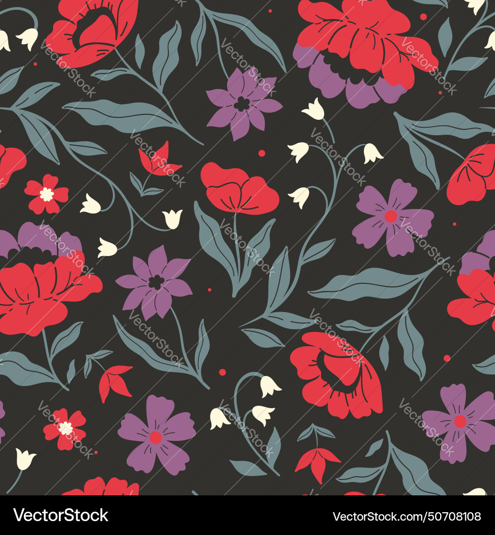 Seamless pattern with red purple and white Vector Image