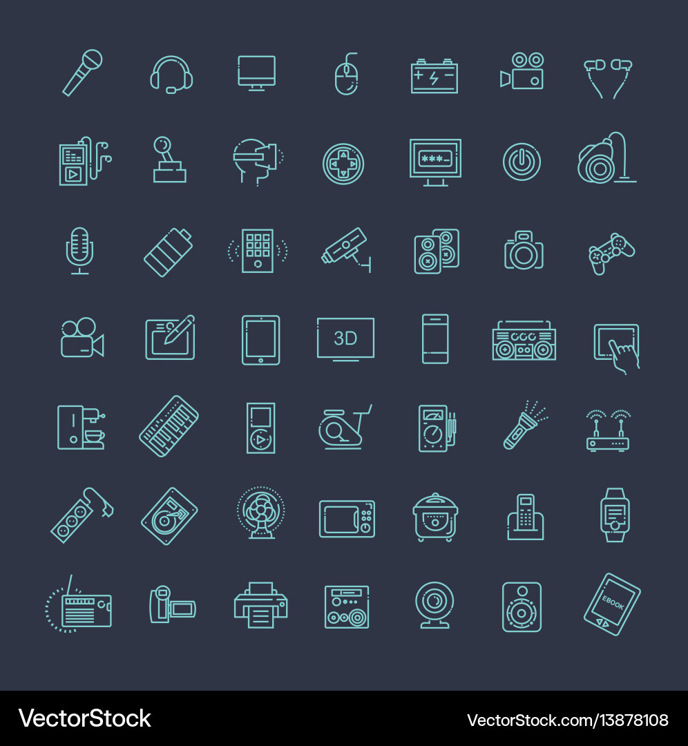 Set of smart devices and gadgets computer vector image