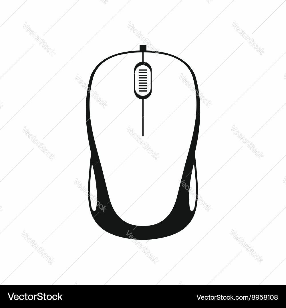 Simple Computer Mouse Icon vector image