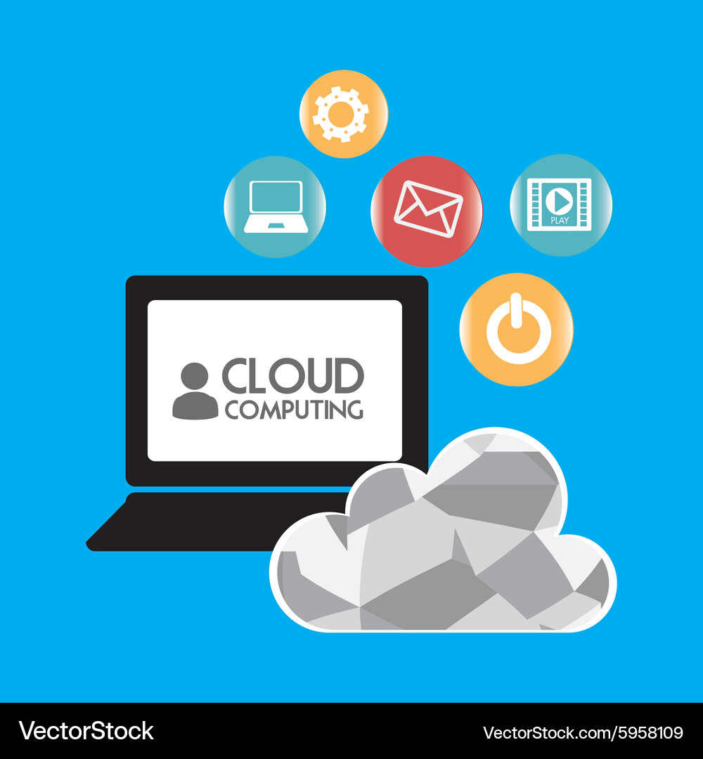 Cloud computing design Vector Image