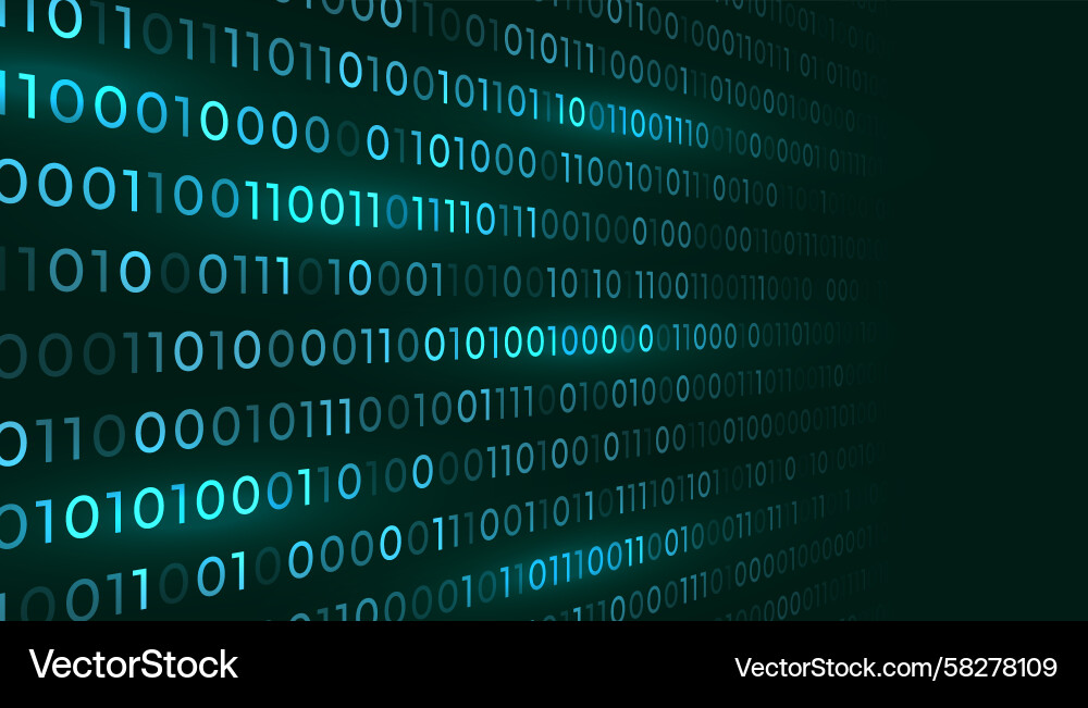 Digitale Binary Code Programmierung Vektorbild