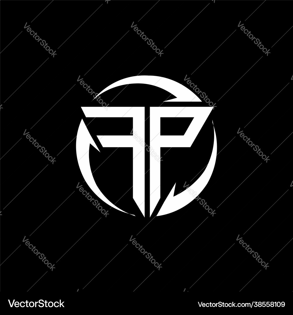 Fp logo monogram design template Royalty Free Vector Image