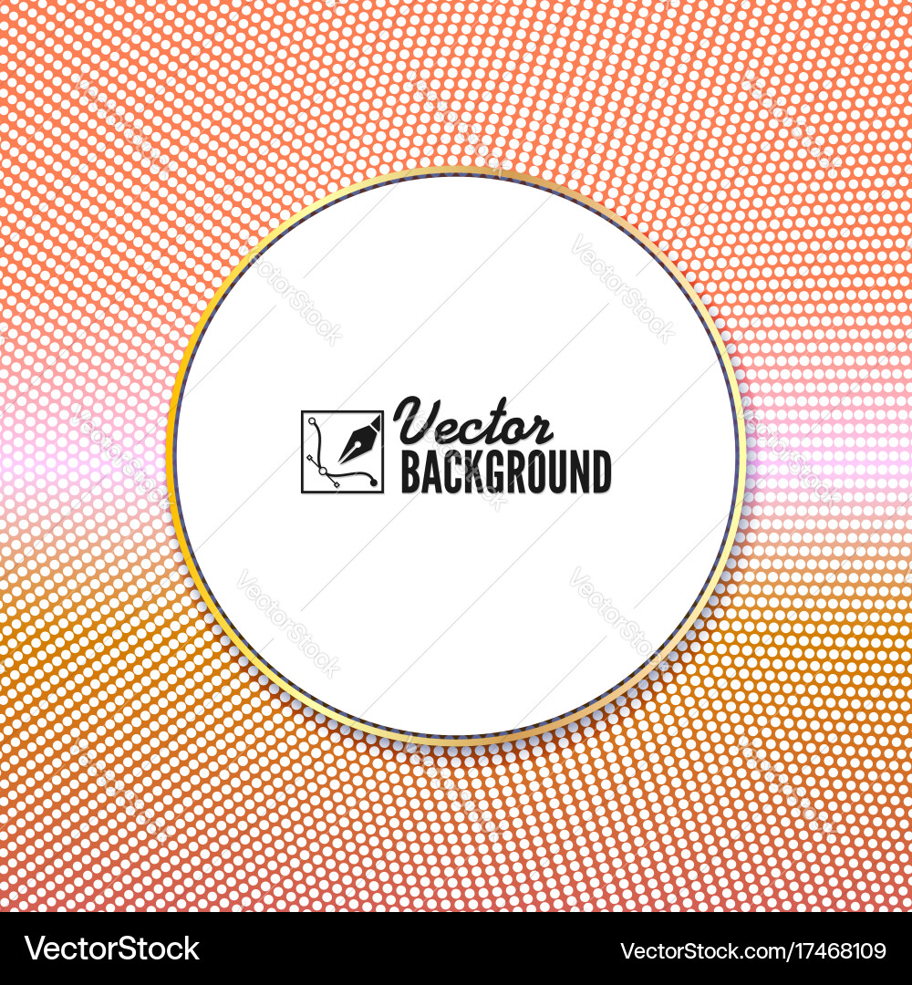 Halftone colored pattern background round spot vector image