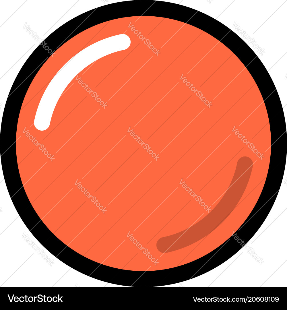 Red blank button with glare and shadow Red blank button with glare and shadow vector image