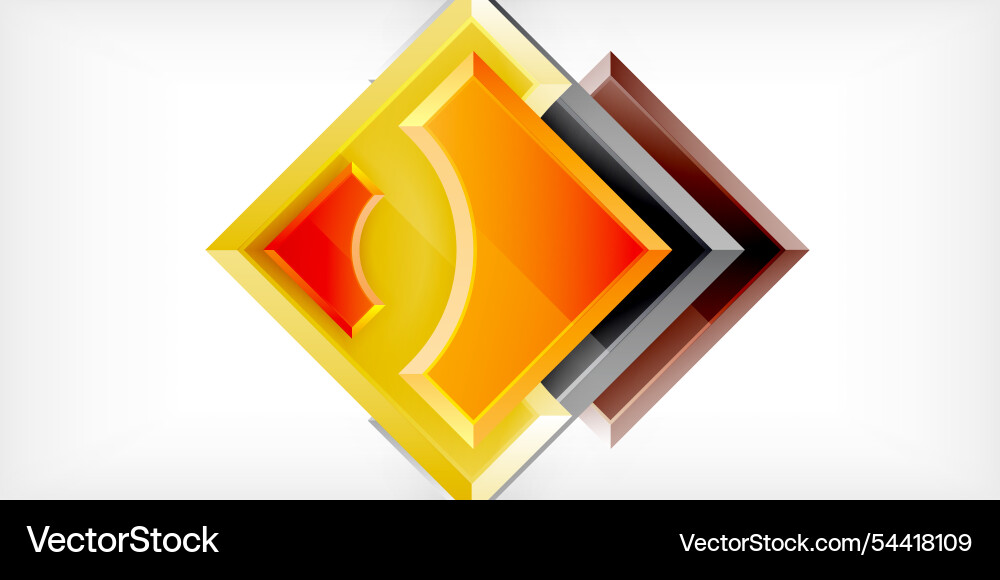 Square arrow shapes with round elements Square arrow shapes with round elements Vector Image
