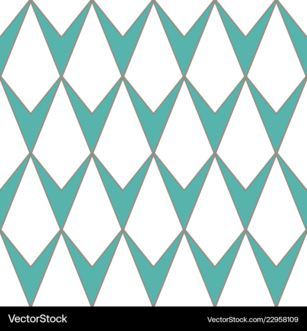 V-shaped rhombus or diamond seamless pattern Vector Image