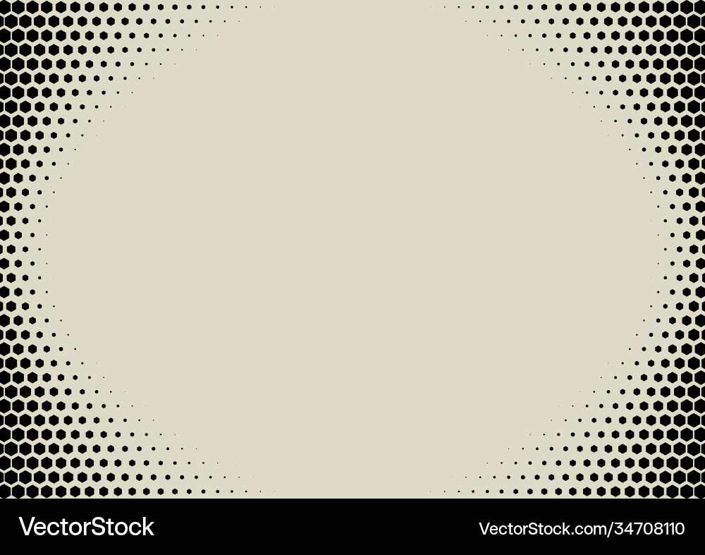 2d abstract geometric wave hex halftone pattern vector image