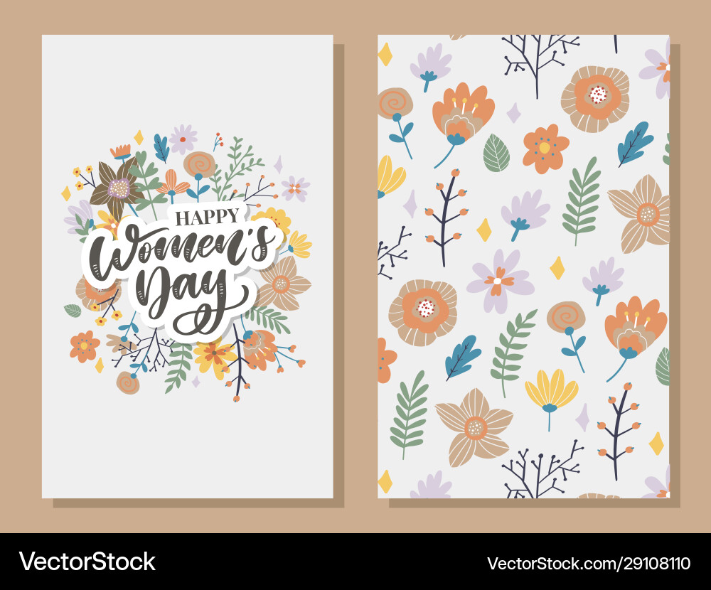 8 march happy womans day congratulation card 8 march happy womans day congratulation card vector image