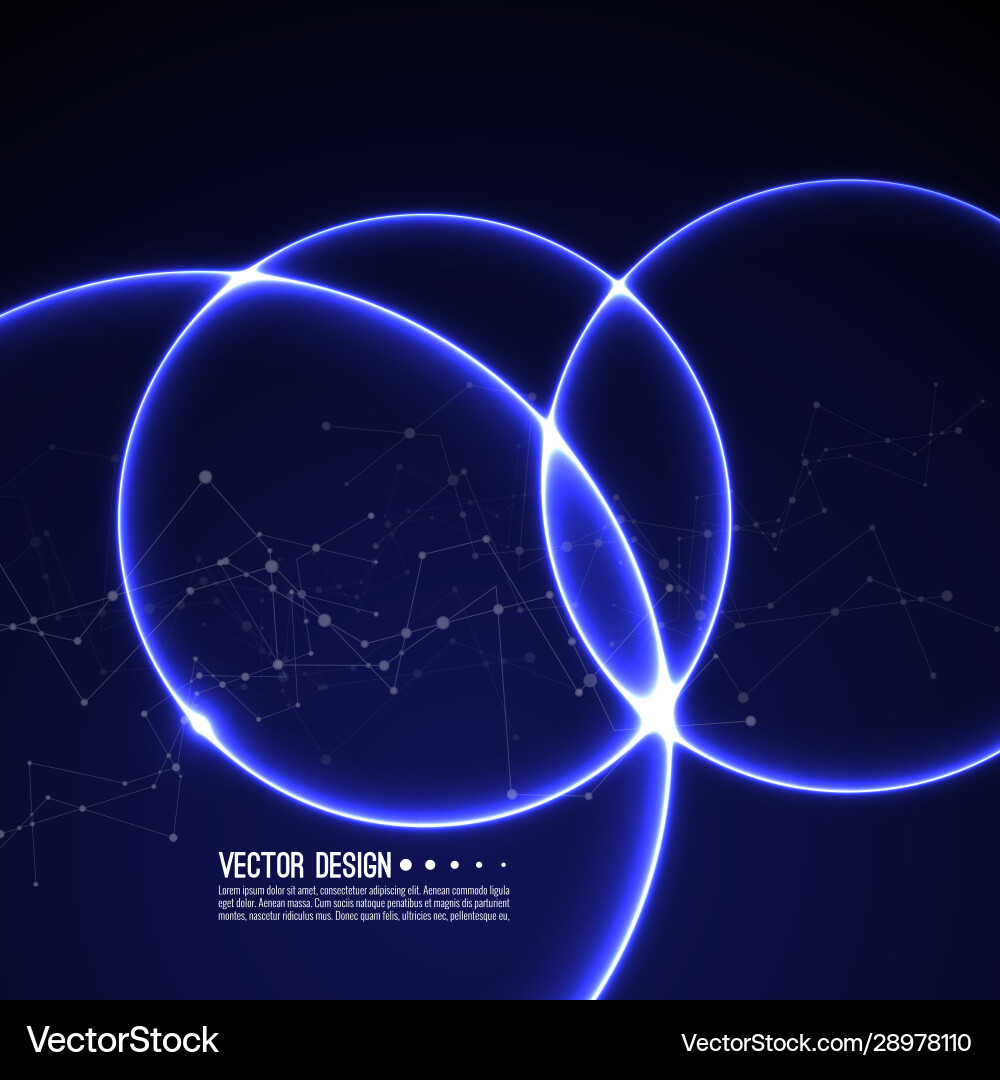 Abstract Connection Network Vector Image