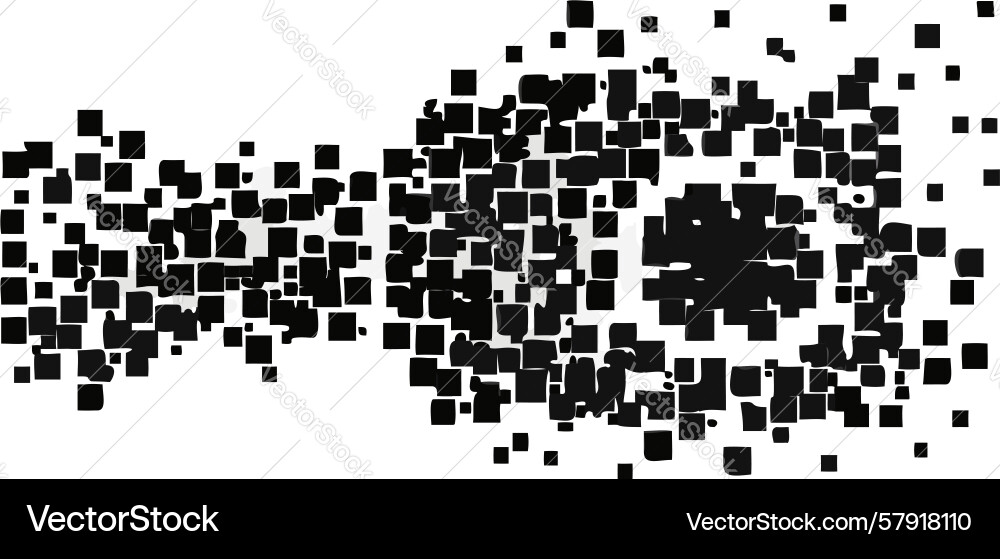 Abstract pixelated circle swirl pattern design Vector Image