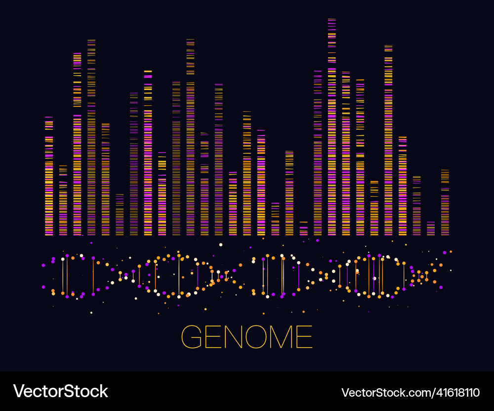 Genomic Data Visualization vector image