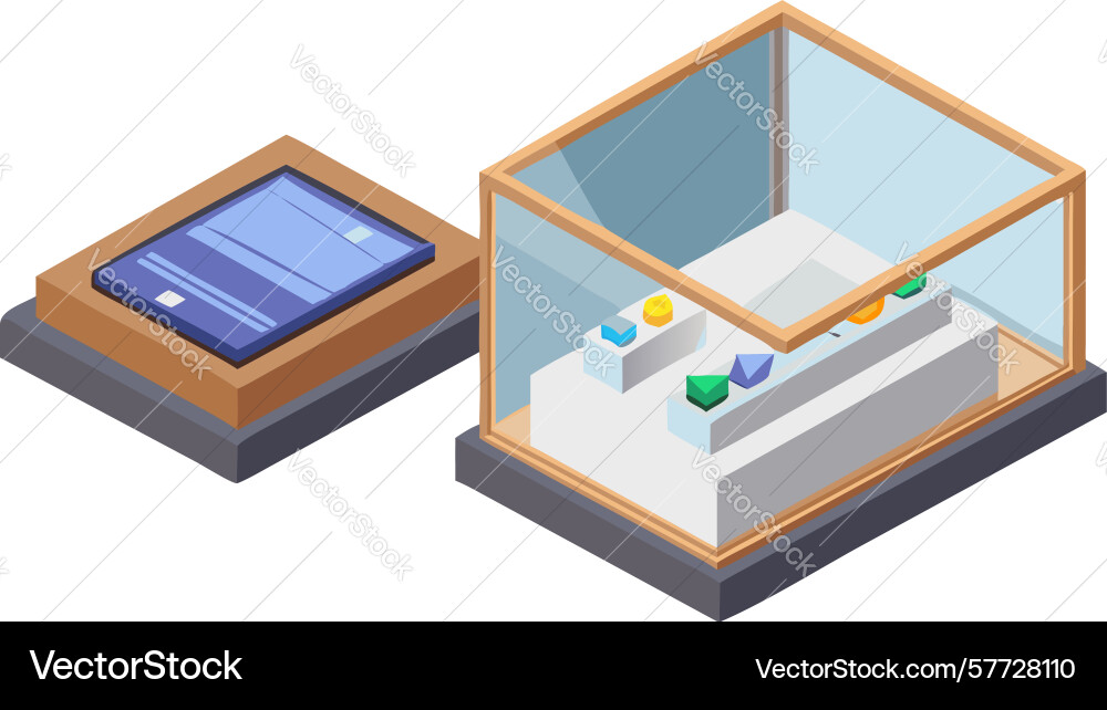Isometric tech product display with modern Vector Image