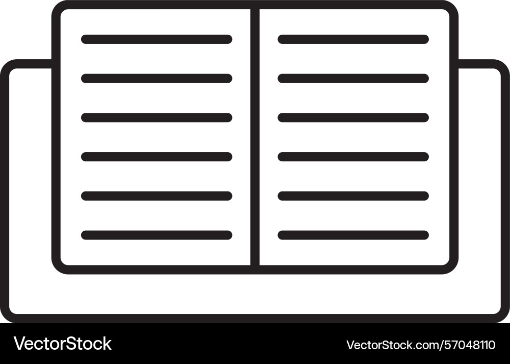 Reading line icon design Vector Image