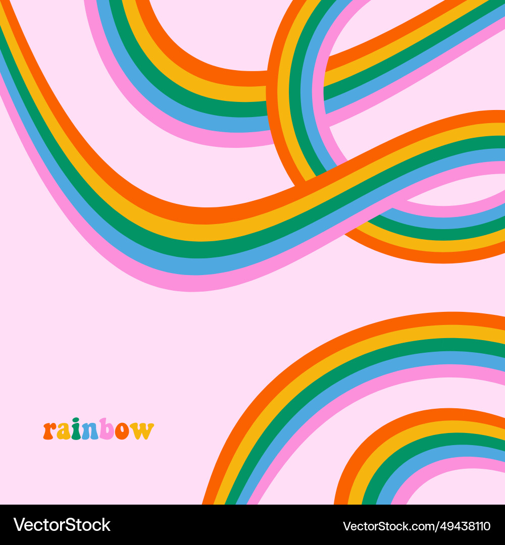 Retro wave lines square background iris colourful Retro wave lines square background iris colourful vector image