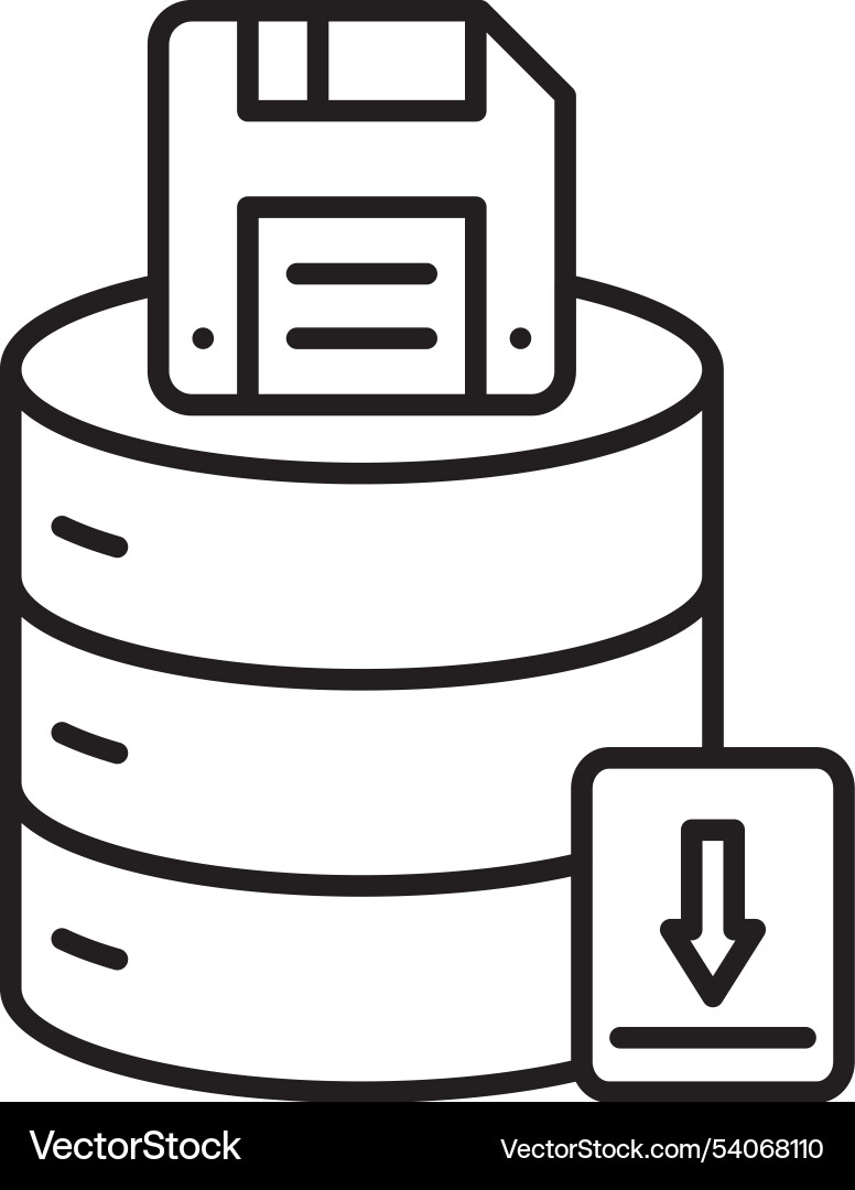 Save data line icon design vector image