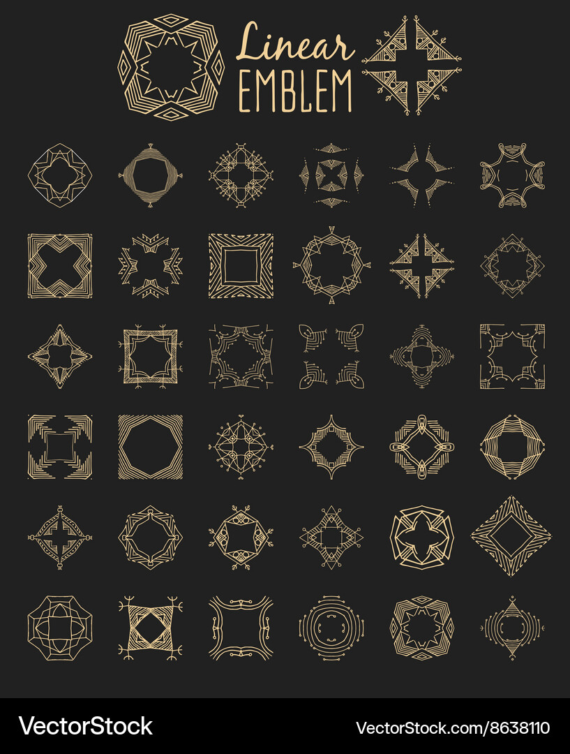 Set of elegant monogram design Vector Image
