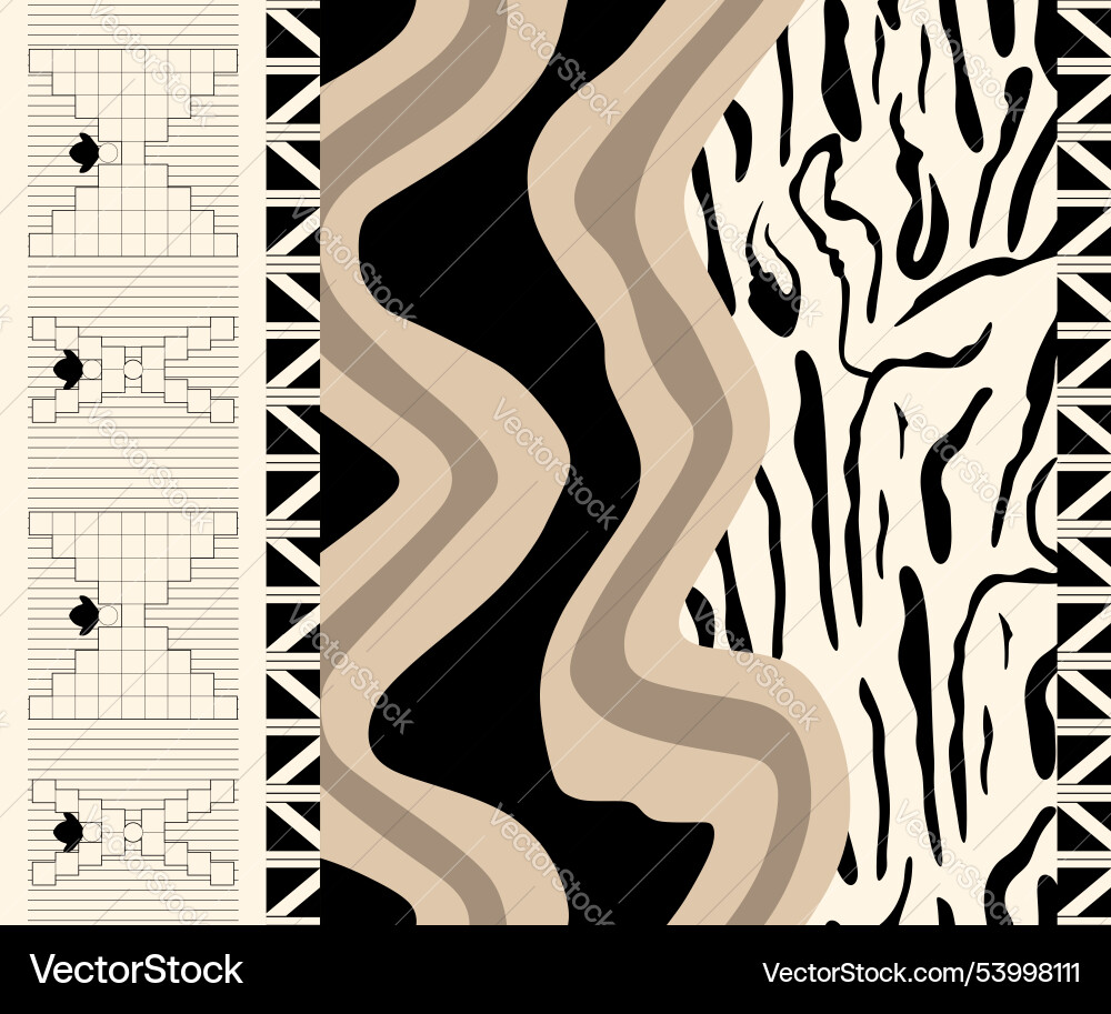 Abstract zigzag seamless pattern vector image